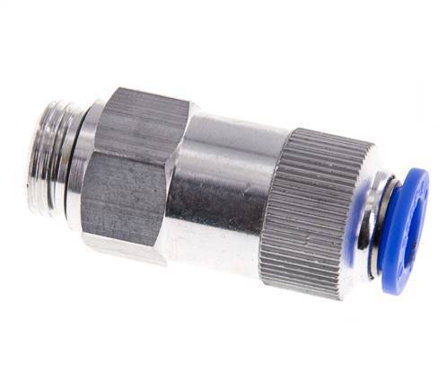 Push-In Check Valve 12mm & G1/2'' Male Aluminum 0.2-10bar (3-145psi) Thread-Hose