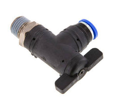 2-Way Elbow Ball Valve 8 mm - R1/4'' Plastic/Brass