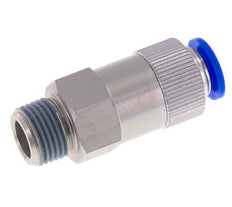Push-In Check Valve 12mm & R1/2'' Male Aluminum 0.2-10bar (3-145psi) Thread-Hose