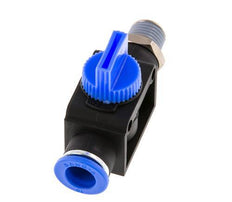 3/2-Way Shut-Off Hand Valve 10 mm - R1/4'' Plastic/Brass Tube-side venting