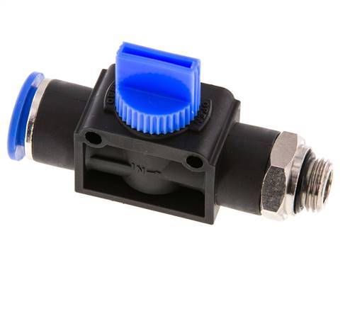 3/2-Way Shut-Off Hand Valve 12 mm - G1/4'' Plastic/Brass Thread-side venting