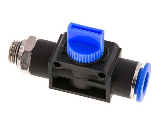 3/2-Way Shut-Off Hand Valve 12 mm - G1/4'' Plastic/Brass Thread-side venting