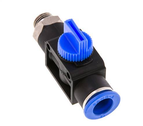 3/2-Way Shut-Off Hand Valve 12 mm - G1/4'' Plastic/Brass Thread-side venting