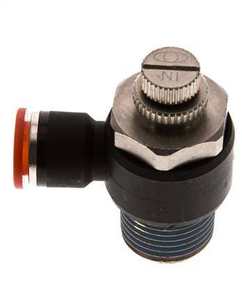 Flow Control Silencer Meter-In Elbow 10 mm - R1/2'' Brass/PA 66