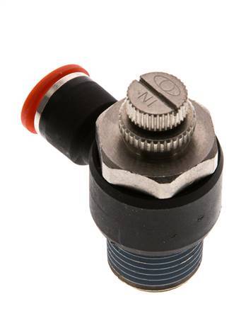 Flow Control Silencer Meter-In Elbow 10 mm - R1/2'' Brass/PA 66