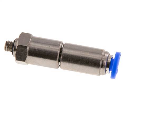 4mm & M5 Quick Swivel Joint Push-In-Male Threads Nickel-Plated Brass/PBT NBR Rotatable