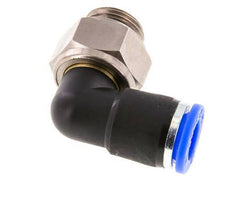 10mm & G3/8'' Elbow Swivel Joint Push-In-Male Threads Nickel-Plated Brass/PBT NBR Rotatable