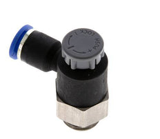 Flow Control Valve Meter-Out Elbow 6 mm - G1/4'' Brass/PA 66 Locknut