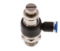 Flow Control Silencer Meter-Out Elbow 4 mm - G1/4'' Brass/PA 66
