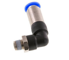 Push-In Fitting 8mm & R1/8'' Male Auto Shut-Off Elbow Brass/PBT 0-10bar (0-145psi) [2 Pieces]