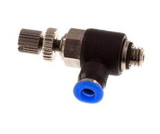 Flow Control Silencer Meter-Out Elbow 3 mm - M5 Brass/PBT