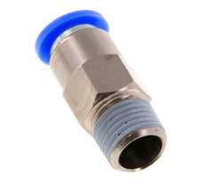 Push-In Fitting 8mm & R1/4'' Male Auto Shut-Off Brass/PBT 0-10bar (0-145psi) [2 Pieces]