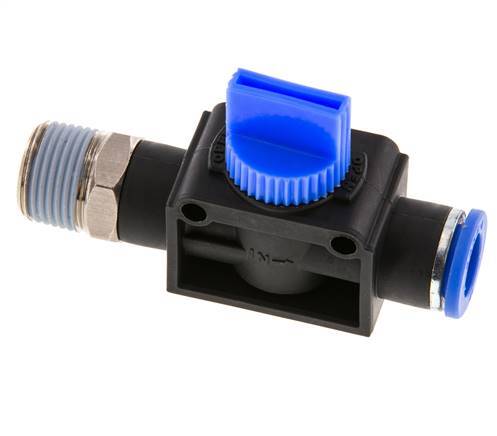 3/2-Way Shut-Off Hand Valve 10 mm - R3/8'' Plastic/Brass Tube-side venting