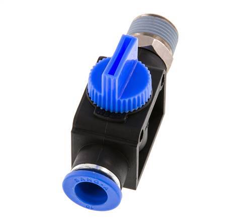 3/2-Way Shut-Off Hand Valve 10 mm - R3/8'' Plastic/Brass Tube-side venting