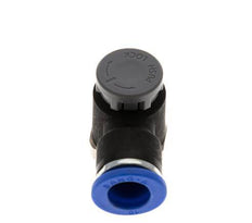 Flow Control Valve Meter-Out Elbow 10 mm - R3/8'' Brass/PA 66 Locknut