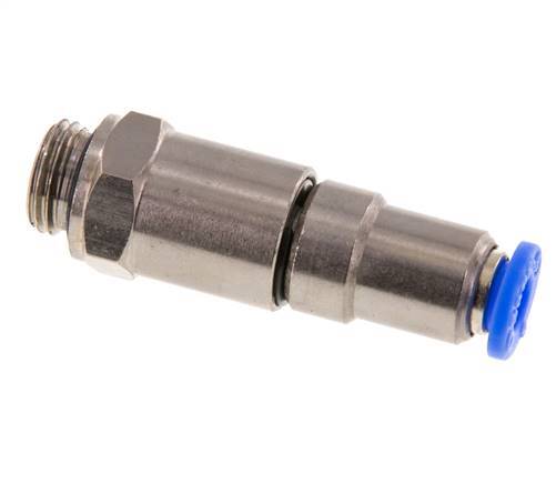 6mm & G1/4'' Quick Swivel Joint Push-In-Male Threads Nickel-Plated Brass/PBT NBR Rotatable