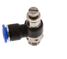 Flow Control Silencer Meter-Out Elbow 10 mm - G1/4'' Brass/PA 66