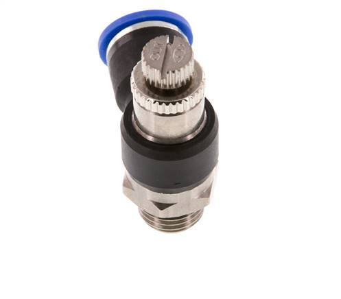 Flow Control Silencer Meter-Out Elbow 10 mm - G1/4'' Brass/PA 66