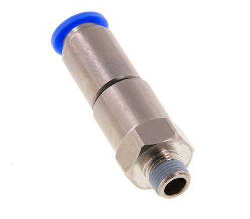 8mm & R1/8'' Quick Swivel Joint Push-In-Male Threads Nickel-Plated Brass/PBT NBR Rotatable