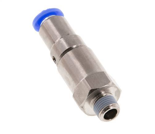 6mm & R1/8'' Quick Swivel Joint Push-In-Male Threads Nickel-Plated Brass/PBT NBR Rotatable