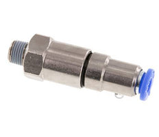 6mm & R1/8'' Quick Swivel Joint Push-In-Male Threads Nickel-Plated Brass/PBT NBR Rotatable