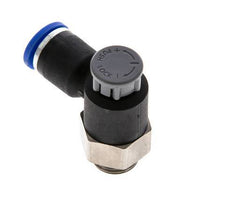 Flow Control Valve Meter-Out Elbow 8 mm - G1/4'' Brass/PA 66 Locknut