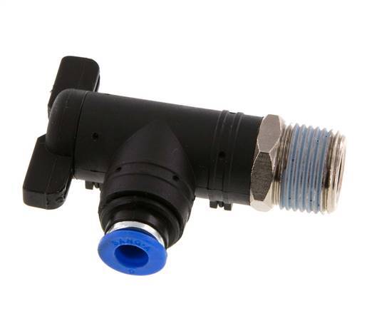 2-Way Elbow Ball Valve 6 mm - R3/8'' Plastic/Brass