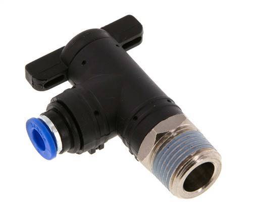 2-Way Elbow Ball Valve 6 mm - R3/8'' Plastic/Brass