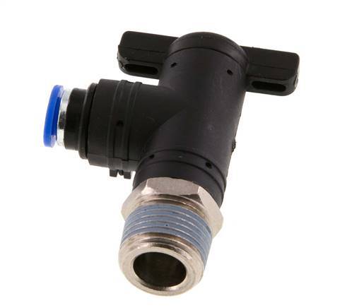 2-Way Elbow Ball Valve 6 mm - R3/8'' Plastic/Brass