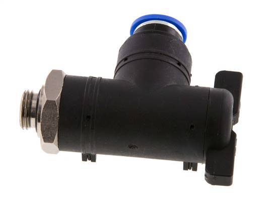 2-Way Elbow Ball Valve 10 mm - G1/4'' Plastic/Brass