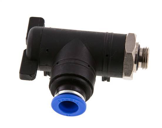 2-Way Elbow Ball Valve 10 mm - G1/4'' Plastic/Brass