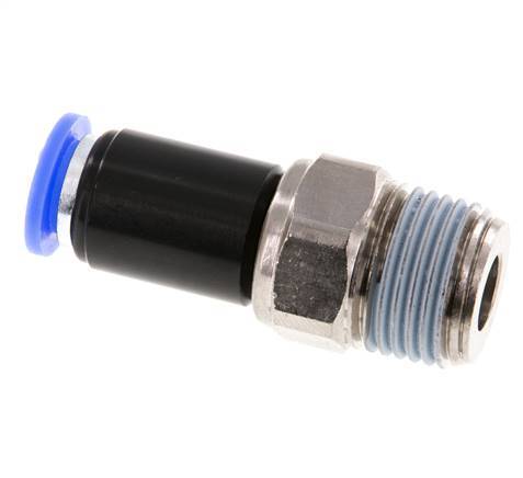 10mm & R1/2'' Swivel Joint Push-In-Male Threads Nickel-Plated Brass/PBT NBR Rotatable