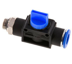 3/2-Way Shut-Off Hand Valve 12 mm - G1/4'' Plastic/Brass Tube-side venting