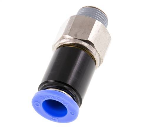 12mm & R3/8'' Swivel Joint Push-In-Male Threads Nickel-Plated Brass/PBT NBR Rotatable