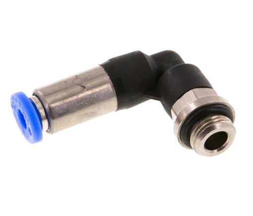 Push-In Fitting 4mm & G1/8'' Male Auto Shut-Off Elbow Brass/PBT 0-10bar (0-145psi) [2 Pieces]