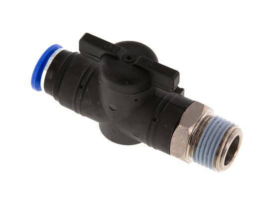 2-Way Straight Ball Valve 12 mm - R1/2'' Plastic/Brass