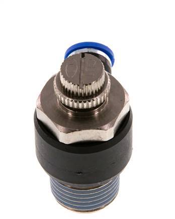 Flow Control Silencer Meter-Out Elbow 8 mm - R1/2'' Brass/PA 66
