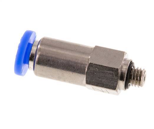 Push-In Check Valve 4mm & M5 Male Brass/PBT 0.2-10bar (3-145psi) Thread-Hose