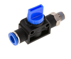 3/2-Way Shut-Off Hand Valve 8 mm - R1/8'' Plastic/Brass Thread-side venting