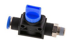 3/2-Way Shut-Off Hand Valve 8 mm - R1/8'' Plastic/Brass Thread-side venting