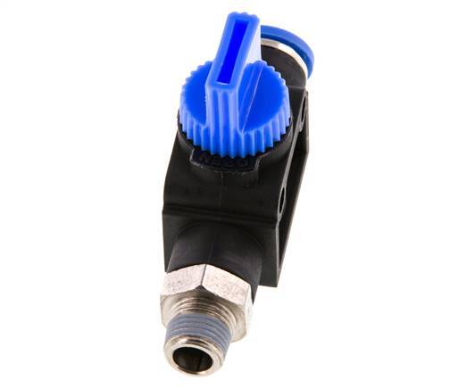 3/2-Way Shut-Off Hand Valve 8 mm - R1/8'' Plastic/Brass Thread-side venting