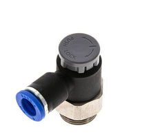 Flow Control Valve Meter-Out Elbow 8 mm - G3/8'' Brass/PA 66 Locknut