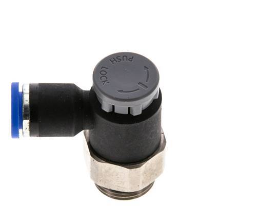 Flow Control Valve Meter-Out Elbow 8 mm - G3/8'' Brass/PA 66 Locknut