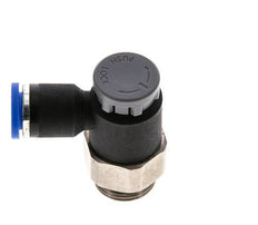 Flow Control Valve Meter-Out Elbow 8 mm - G3/8'' Brass/PA 66 Locknut