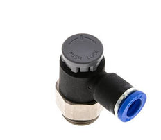 Flow Control Valve Meter-Out Elbow 8 mm - G3/8'' Brass/PA 66 Locknut