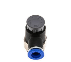 Flow Control Valve Meter-Out Elbow 8 mm - G3/8'' Brass/PA 66 Locknut