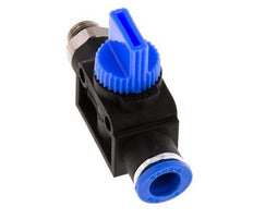 3/2-Way Shut-Off Hand Valve 8 mm - G1/8'' Plastic/Brass Tube-side venting
