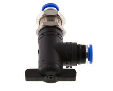 2-Way Elbow Ball Valve 8 mm Plastic/Brass Bulkhead
