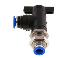 2-Way Elbow Ball Valve 8 mm Plastic/Brass Bulkhead