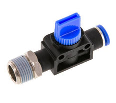 3/2-Way Shut-Off Hand Valve 8 mm - R3/8'' Plastic/Brass Thread-side venting